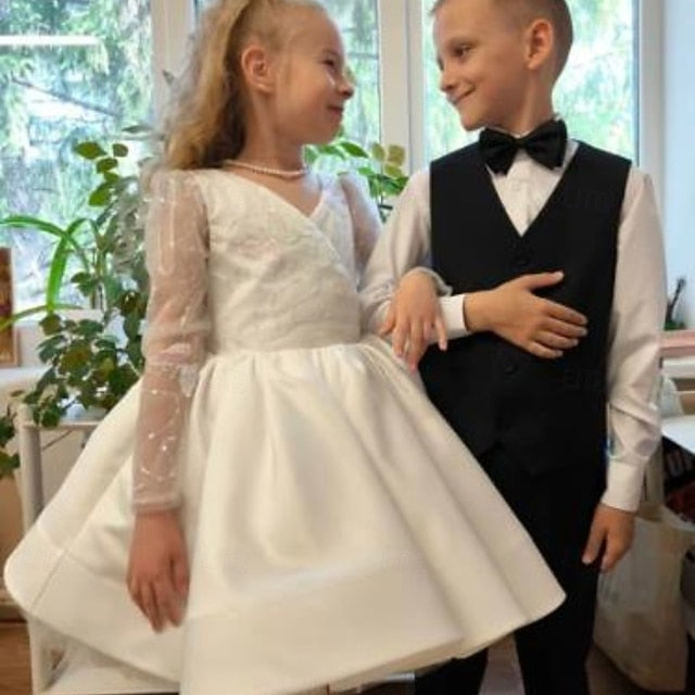 Communion First Girls' Party Kids Dress Flower Girl