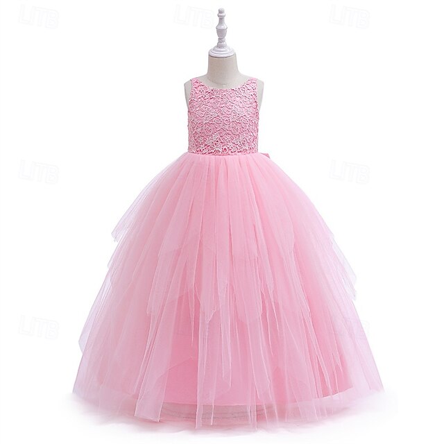 Girl Girls' Kid's Flower Princess Dress