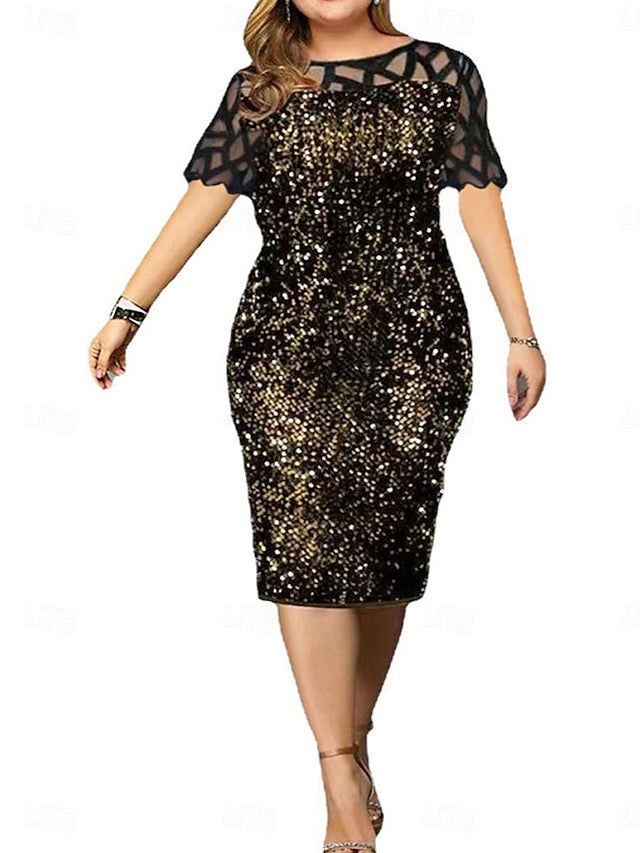 Neck Tea Crew Bride Mother Elegant Dress the Length of