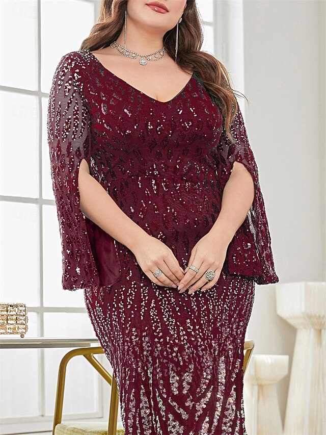 Elegant Plus Bride Size of the Curve Mother Party V Dress