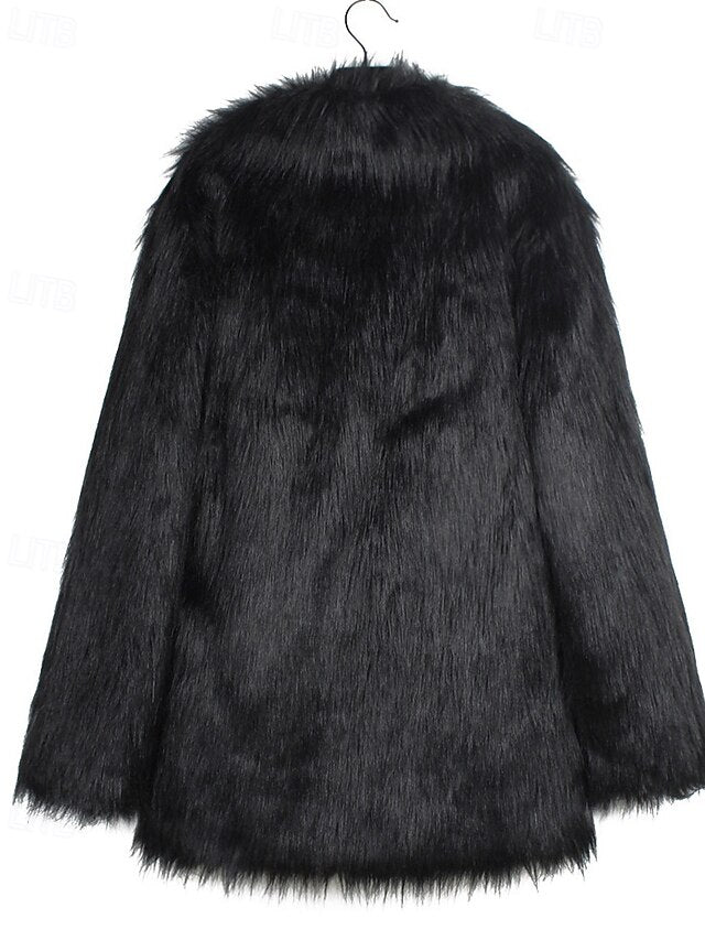Women's Faux Fur Furs Coat Warm Comfortable
