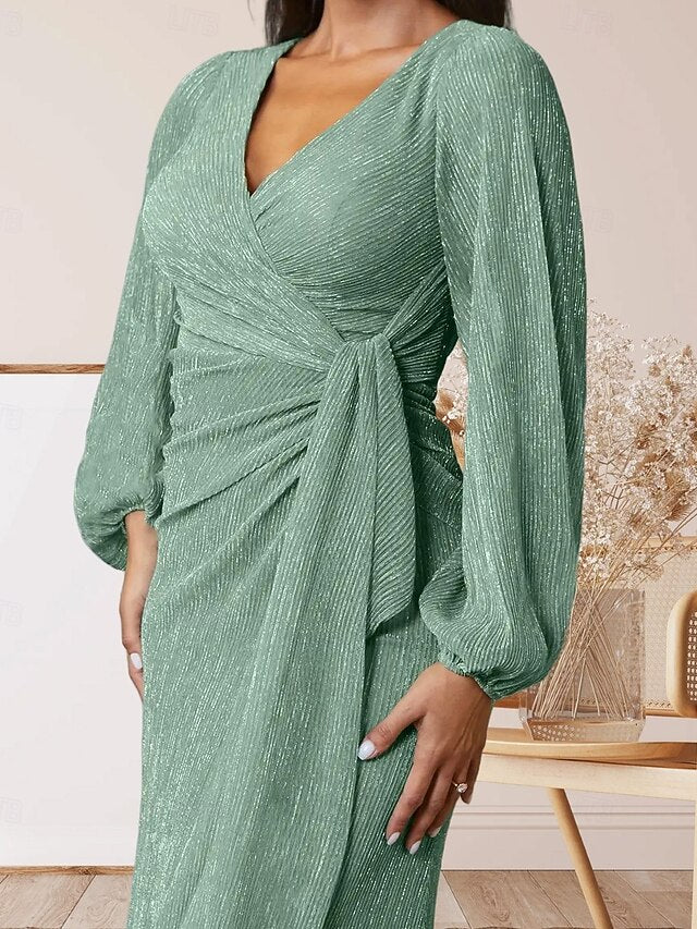 the Guest of A-Line Wedding Elegant Mother Bride Dress V Sweet