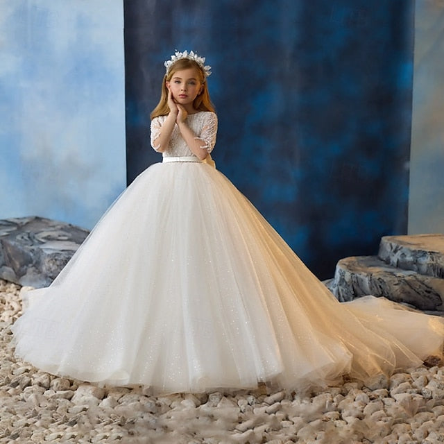 Dress Party Flower First Girls' Girl Kids Communion