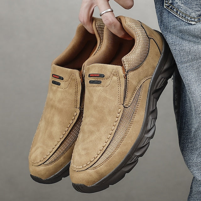 Men's Suede Slip-On Loafers – Lightweight, Breathable