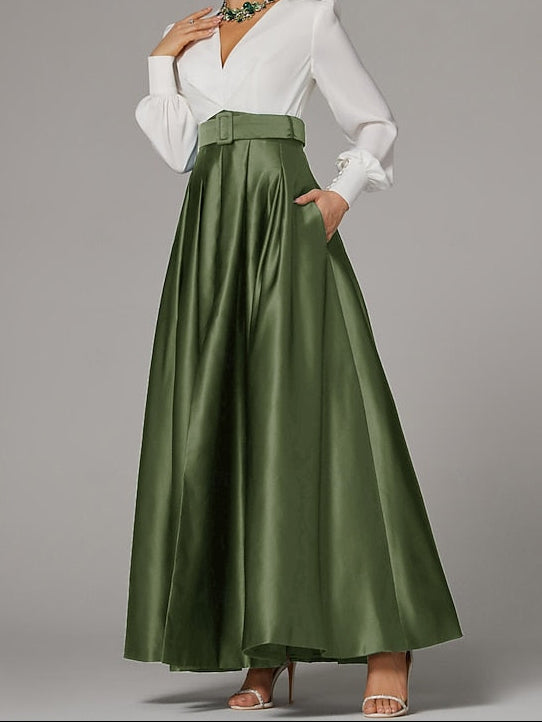 Gown Floor Guest A-Line Formal Dress High Split Evening Wedding