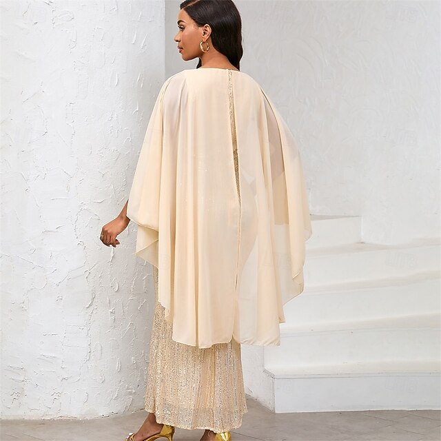 Neck of Elegant Mother Dress Bride Length Crew Floor the
