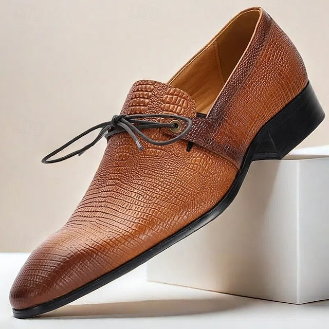 Wholesale SampleMen's Tan Genuine Leather Oxford Shoes – Vintage