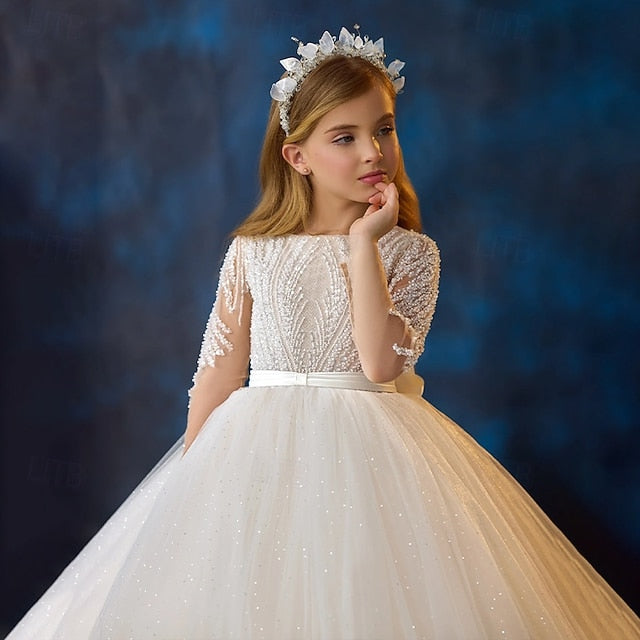 Dress Party Flower First Girls' Girl Kids Communion