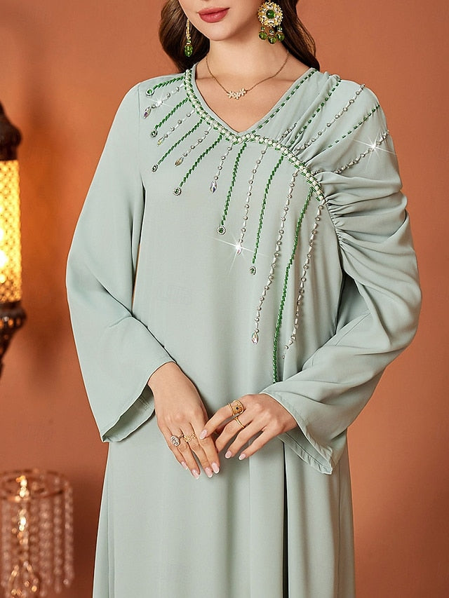 of Neck A-Line the V Dress Length Bride Elegant Floor Mother