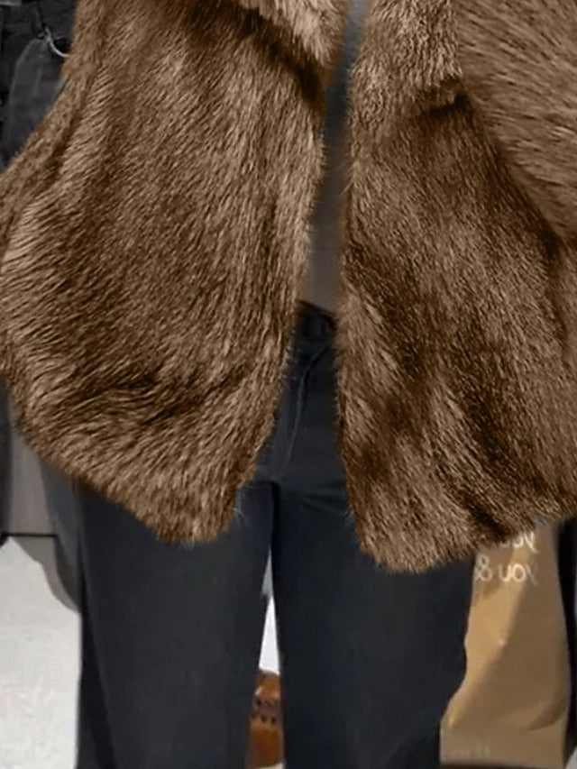 Comfortable Faux Coat Women's Warm Furs Fur Leathers