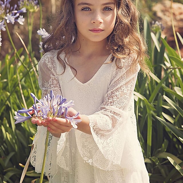 Lace Formal Dress Flower Kid's Girls' Girl