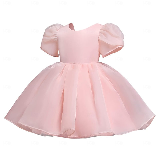 Dress Flower Party Color Girl Girls' Kids Solid