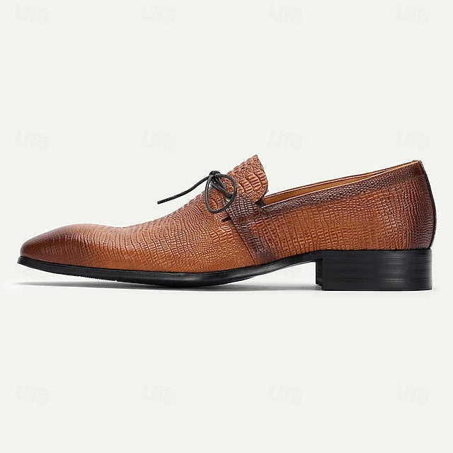 Wholesale SampleMen's Tan Genuine Leather Oxford Shoes – Vintage