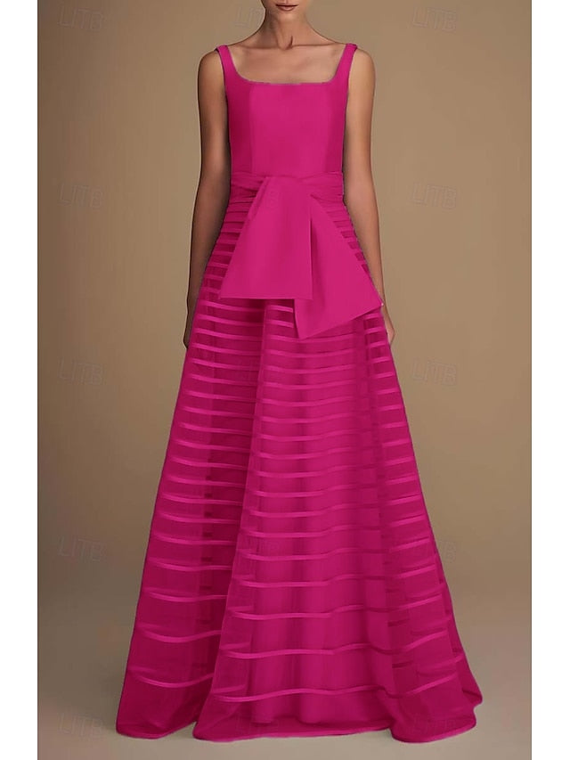 Dress A-Line Formal Evening Floor Gown Performance Elegant