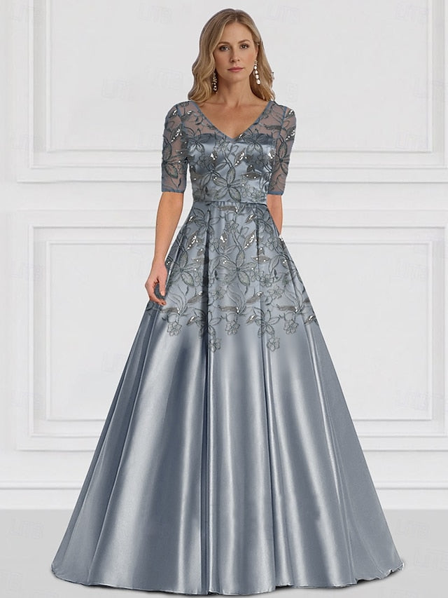 of Bride the V A-Line Dress Elegant Simple Guest Wedding Mother