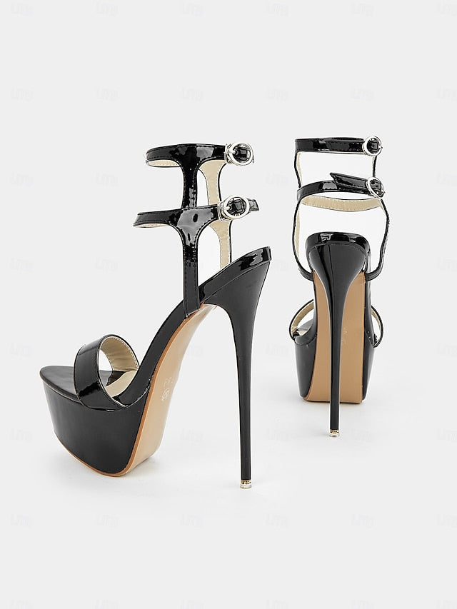 High Leather – Stiletto Platform Women's Heels Patent
