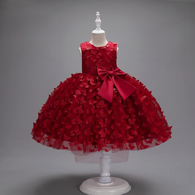 Kids Party Butterfly Dress Girl Flower Girls'