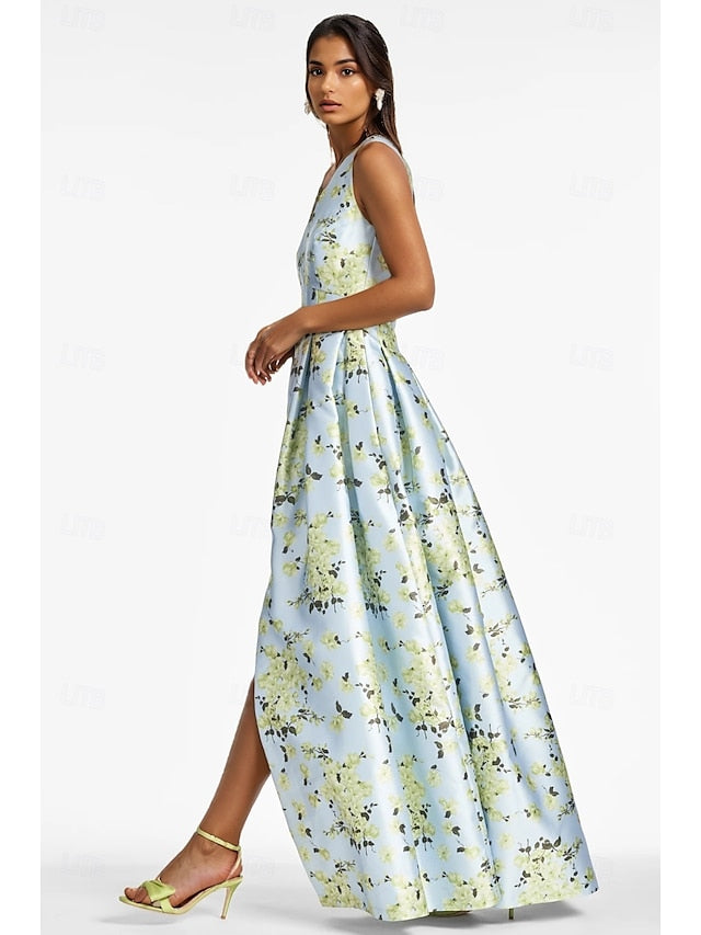 Evening A-Line Dress Split High Beach Gown Wedding Formal