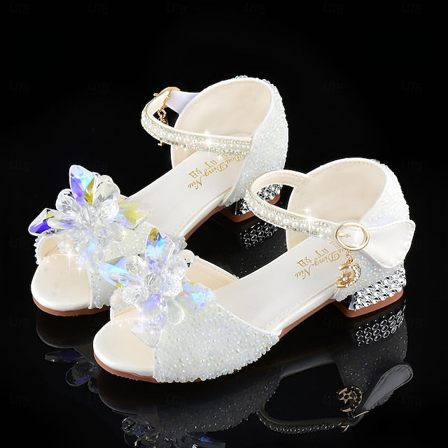 Shoes �?Crystal Girls' Rhinestone Glittery Flower