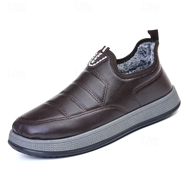 Men's Loafers & Slip-Ons Winter Boots Fleece lined PU