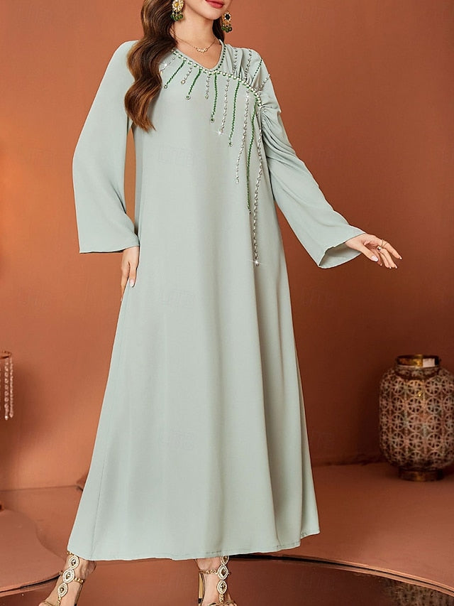 of Neck A-Line the V Dress Length Bride Elegant Floor Mother