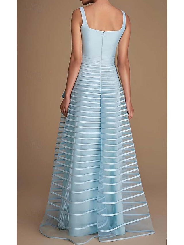 Dress A-Line Formal Evening Floor Gown Performance Elegant