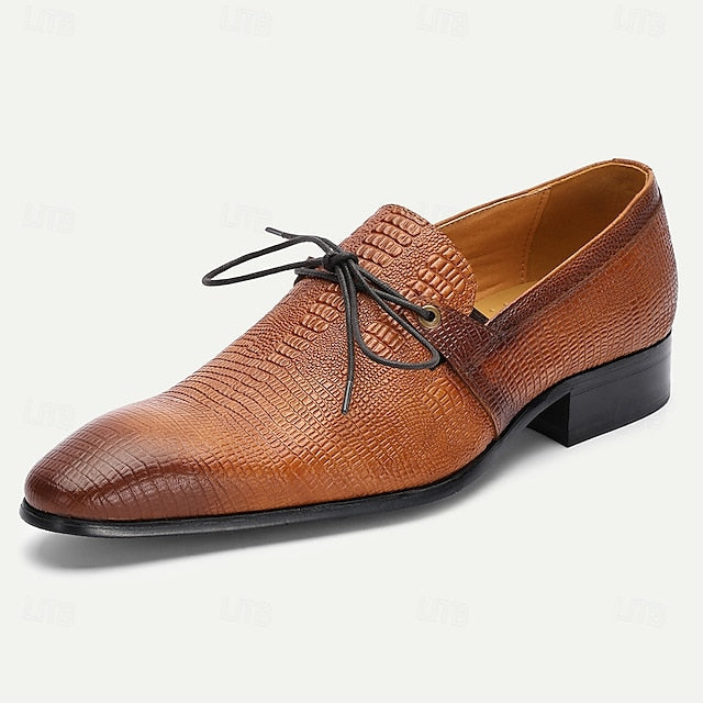 Wholesale SampleMen's Tan Genuine Leather Oxford Shoes – Vintage