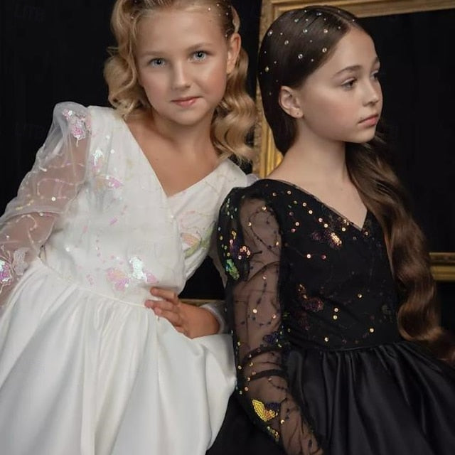 Communion First Girls' Party Kids Dress Flower Girl