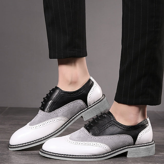 Men's Wingtip Gatsby-Inspired Shoes Spectator in Oxford