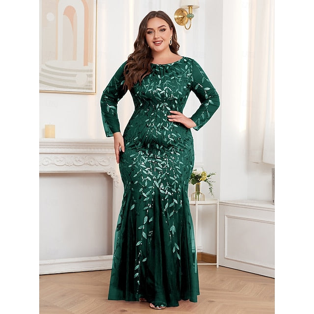 Dress Gown Trumpet Mermaid Evening Floor Formal Sparkle /