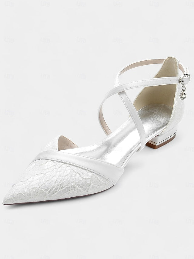 for Low Satin Cross-Strap Lace Heel Overlay Shoes Navy Blue with