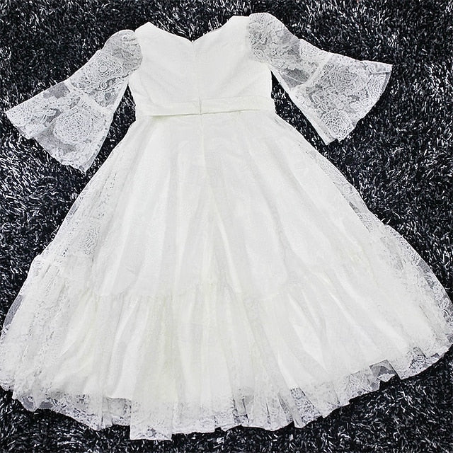 Lace Formal Dress Flower Kid's Girls' Girl