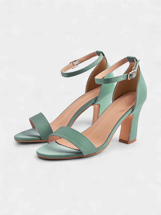 Light - High Blue Sandals Open Heel Strap Toe Women's Ankle