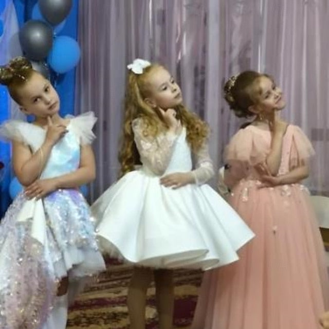 Communion First Girls' Party Kids Dress Flower Girl