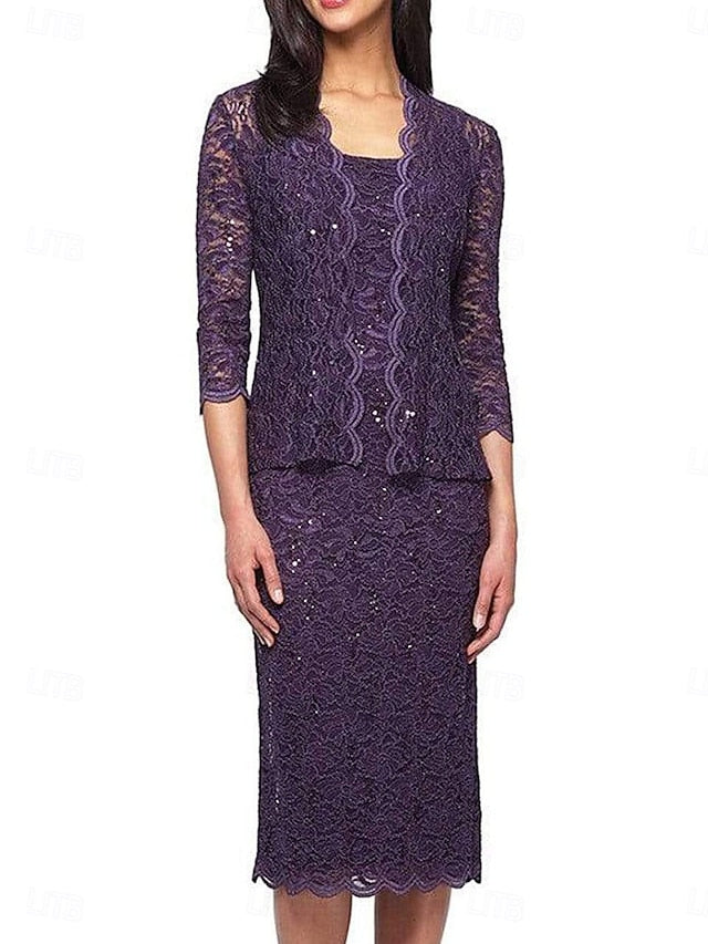of Piece Two Elegant Dress Bride Sets Mother Square the