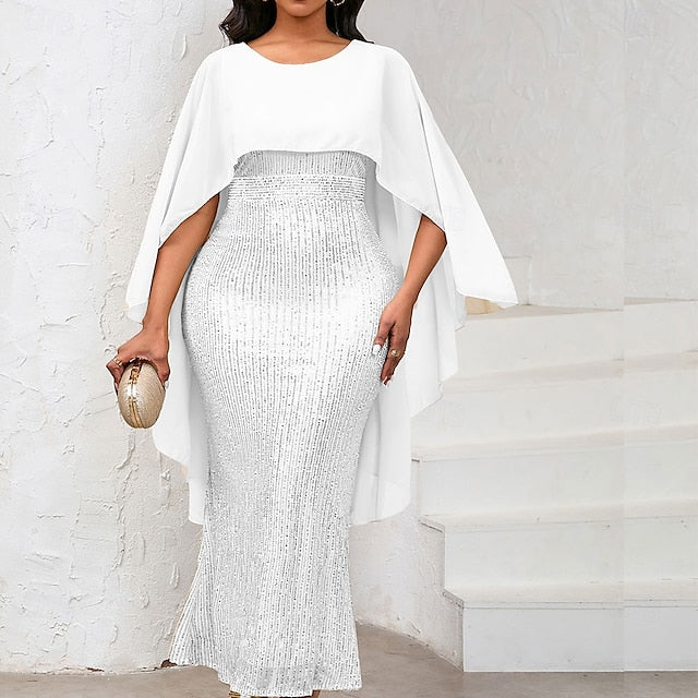 Neck of Elegant Mother Dress Bride Length Crew Floor the