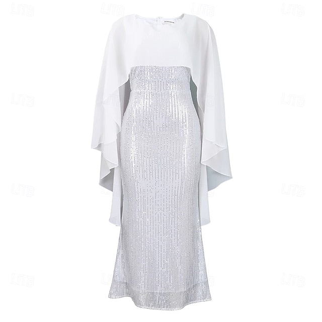 Neck of Elegant Mother Dress Bride Length Crew Floor the