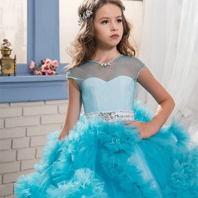 Girls' Girl Flower Kid's Princess Dress