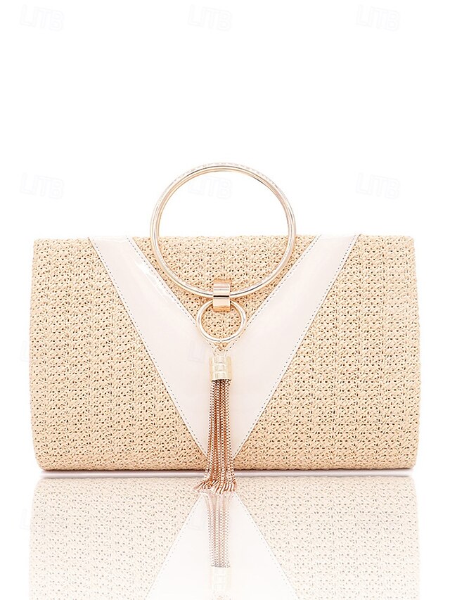 Handbag Purse Clutch with Woven – Women's Elegant Straw