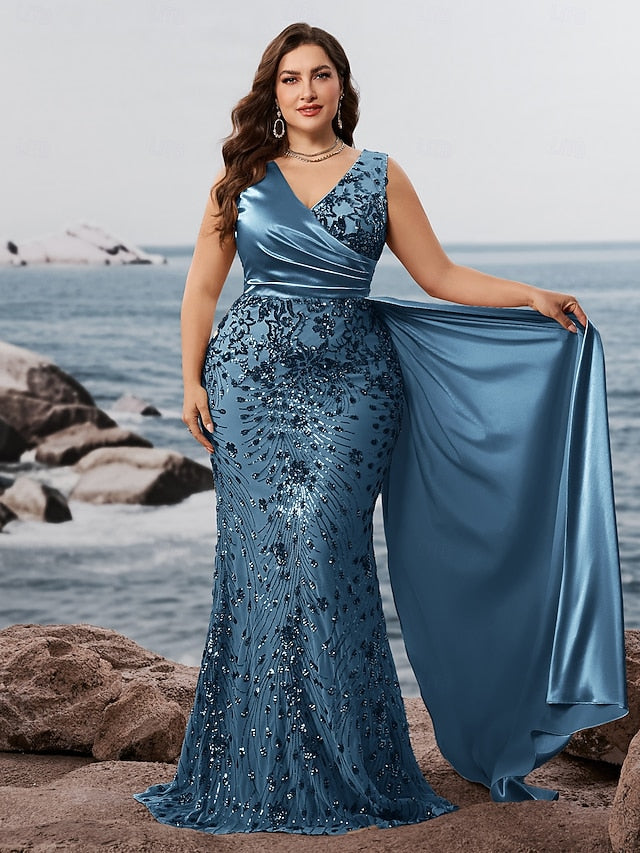 Gown Mermaid Long Trumpet Formal Sparkle Evening Dress Wear /