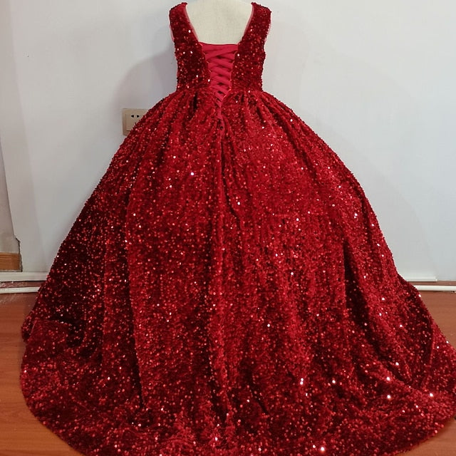 Flower Sleeveless 3D Girl Colored Dress Solid Girls'