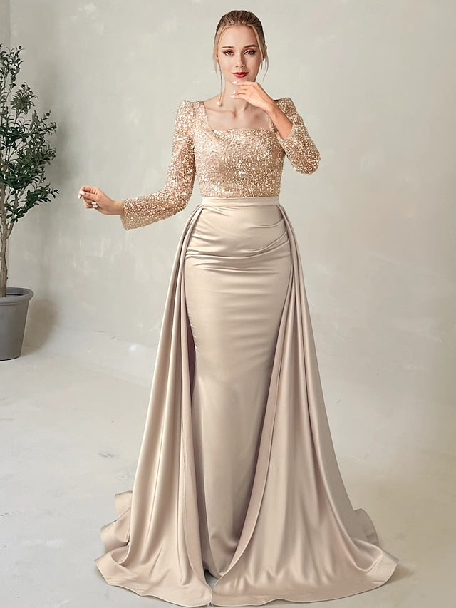 Gown Formal Length Floor Long Elegant Mermaid Dress Evening