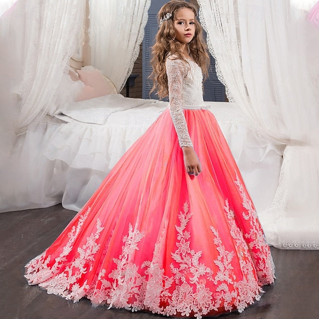 Kid's Dress Princess Girls' Girl Flower