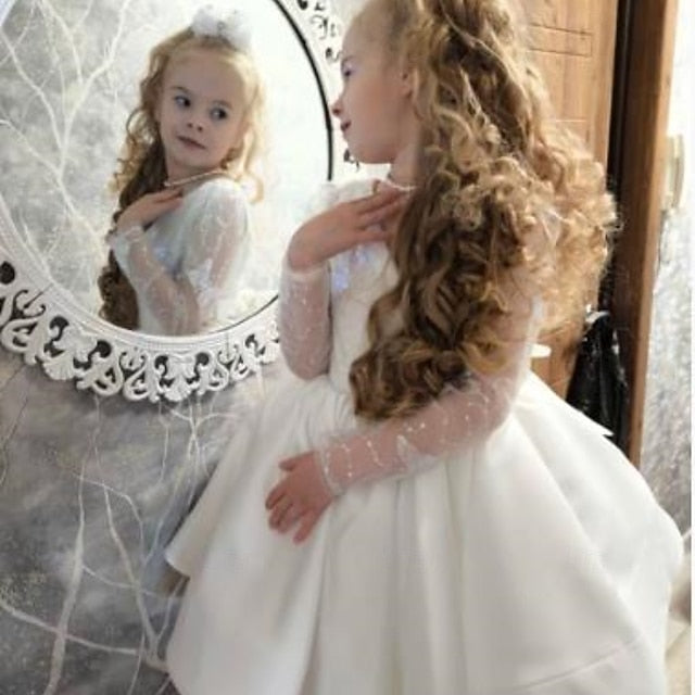 Communion First Girls' Party Kids Dress Flower Girl