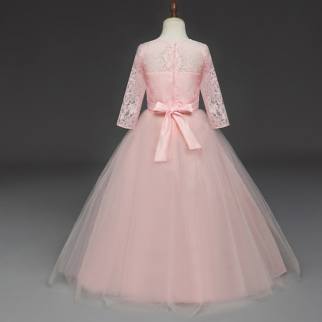 Dress Kids Years Prom Lace Princess 3-13 Flower Girl
