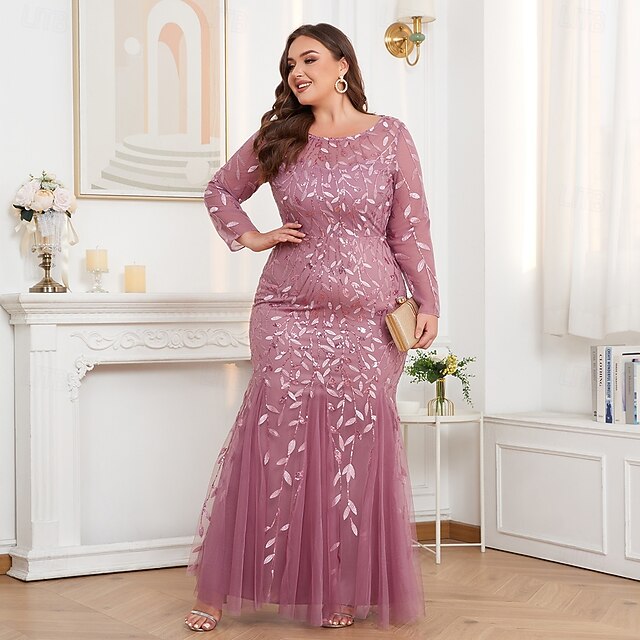 Dress Gown Trumpet Mermaid Evening Floor Formal Sparkle /