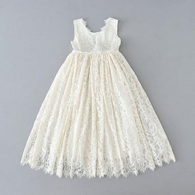 Sleeveless Wedding Solid Dress Colored Party Kids Girls'