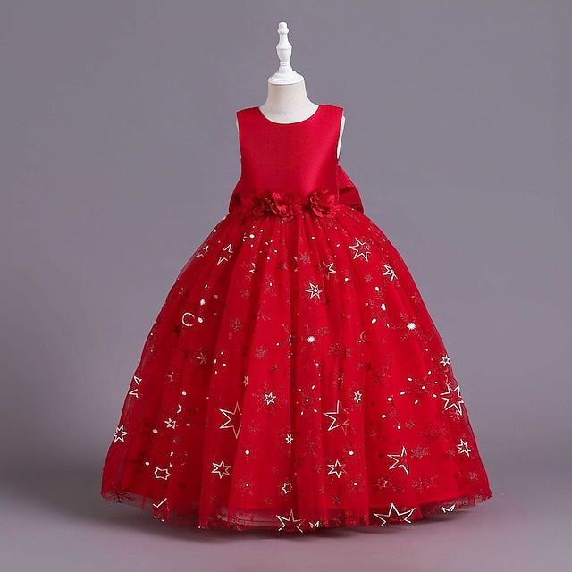 A Flower Kids Wedding Girls' Dress Little Party Line