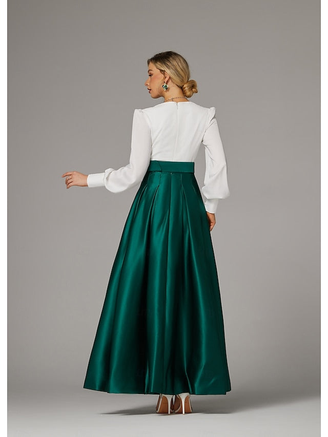Split High Gown Guest Wedding Evening A-Line Floor Formal Dress