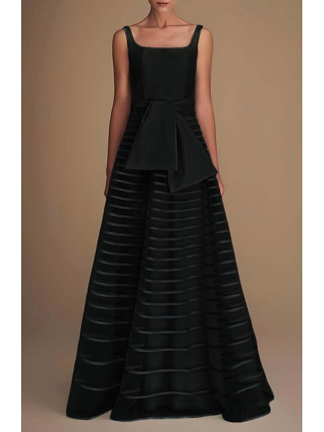 Dress A-Line Formal Evening Floor Gown Performance Elegant